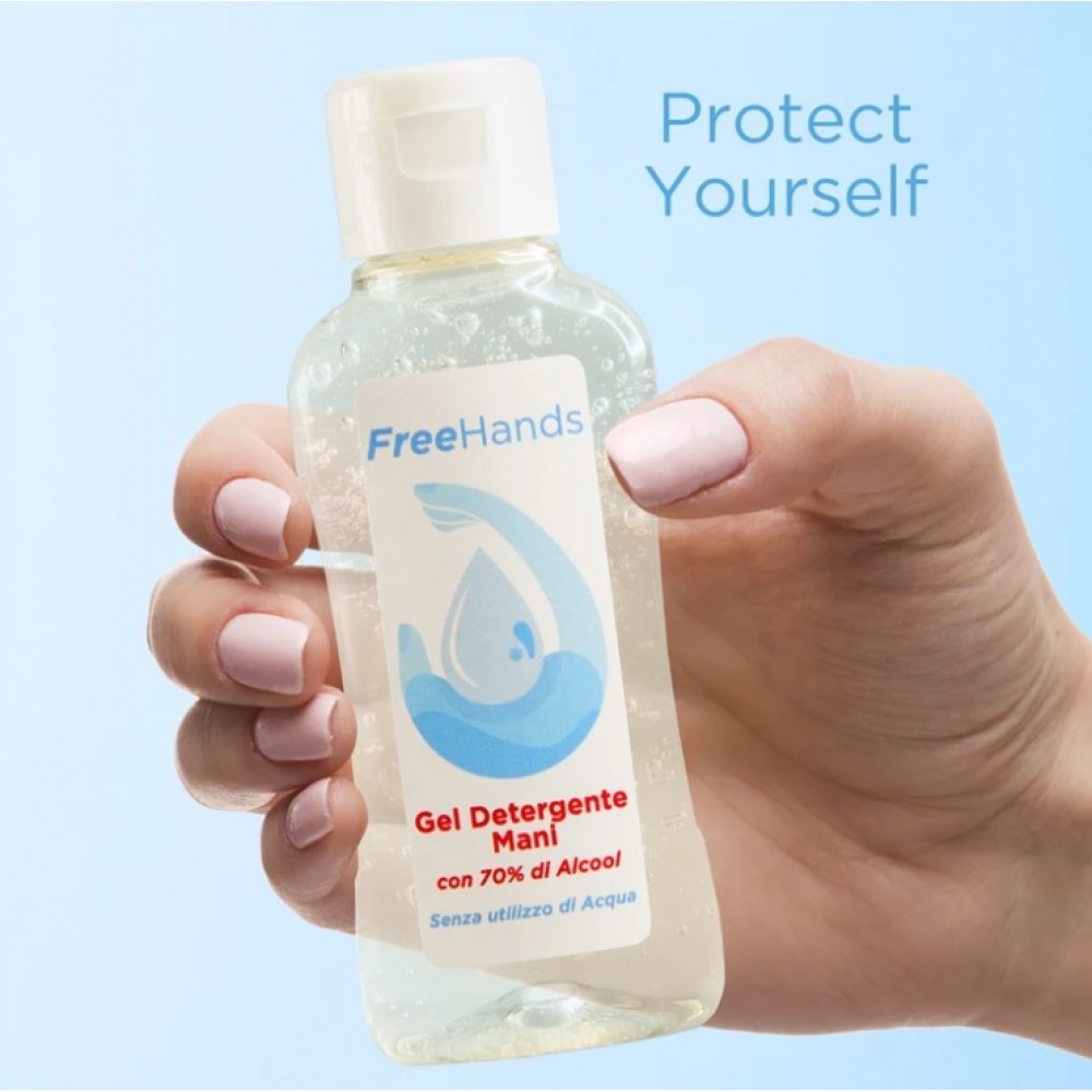 Gel igienizzante antibatterico per pulizia delle mani